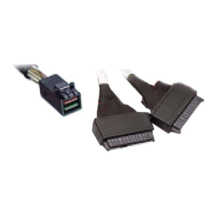 Broadcom 1m 2x SFF-8643 to 2x SFF-8639 U.2 SATA Express Cable